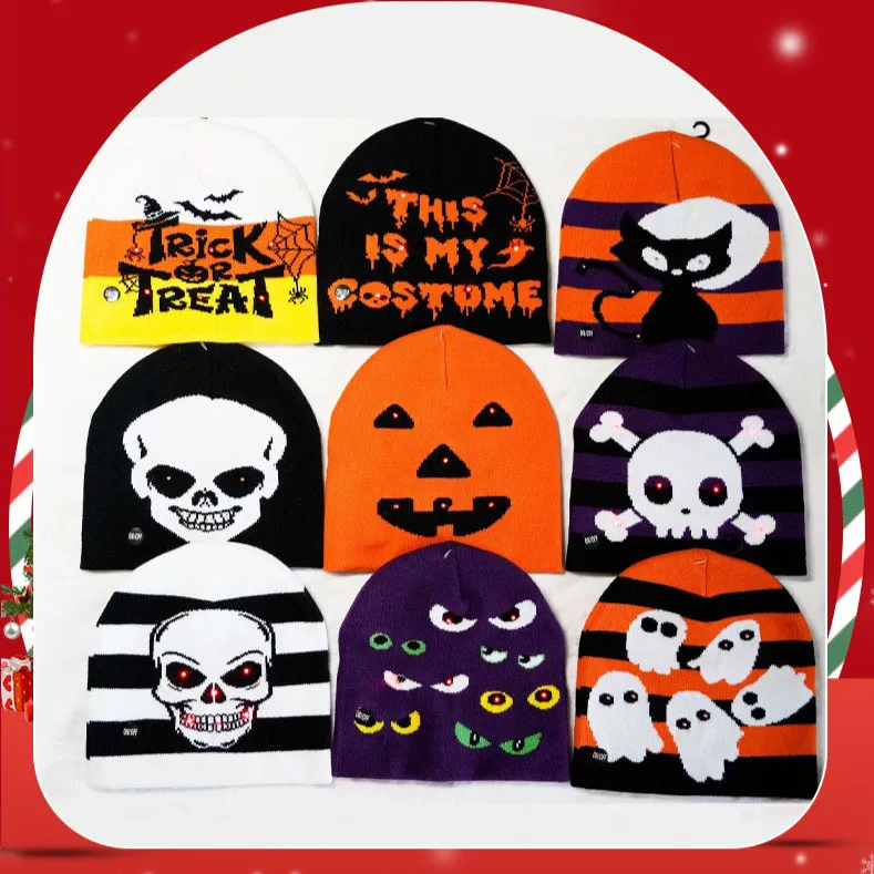 Gorro quente de inverno com caveira hip hop: o acessório perfeito para o Halloween e muito mais