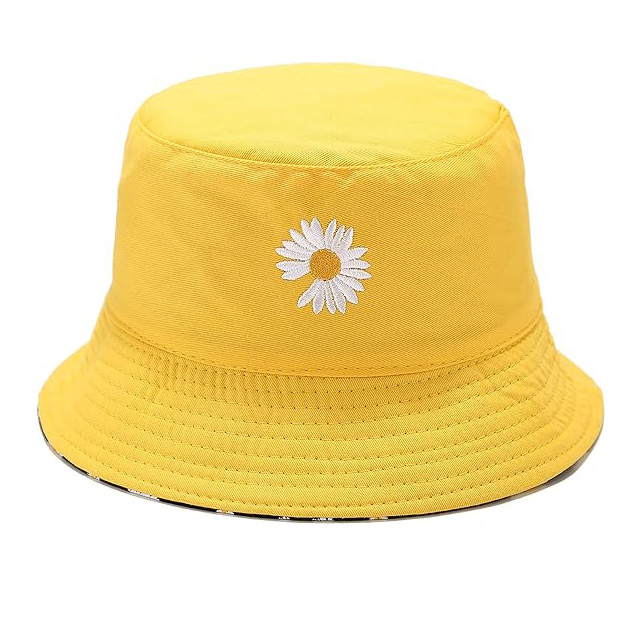 Bordado de chapéu de balde de bordado
